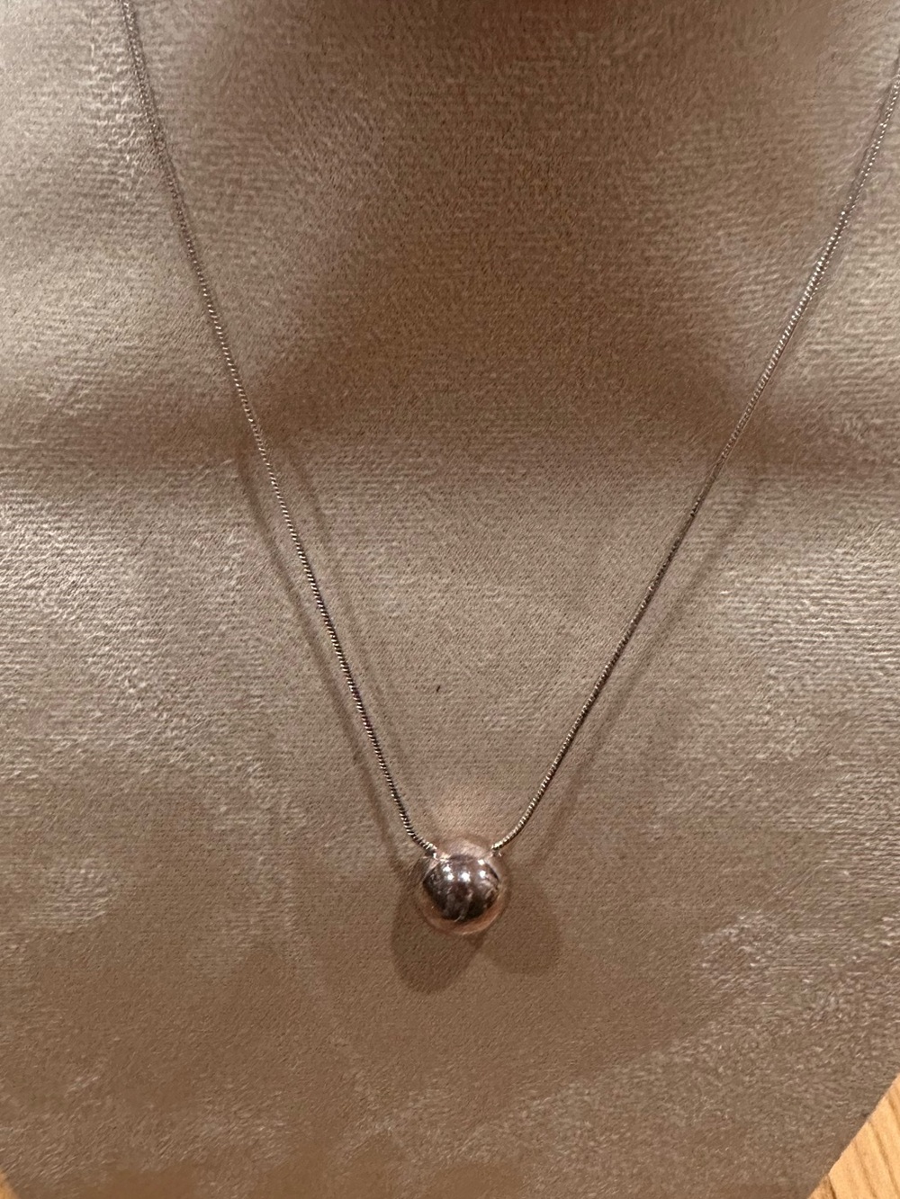 Talbots Silver Ball Pendant Necklace